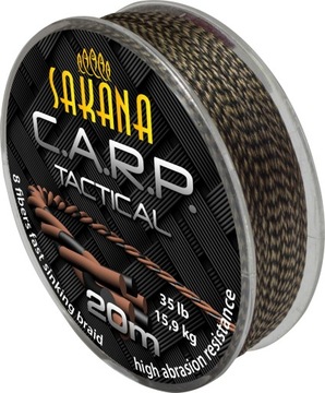 PLECIONKA PRZYPON SAKANA BRĄZOWO-CZARNA 35lb/20m !