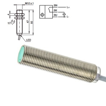 Czujnik indukcyjny NBB4-12GM50-E2 PNP;NO;0-4mm