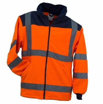 BLUZA ROBOCZA POLAR r. 3XL ODBLASKOWA OSTRZEGAWCZA