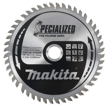 PIŁA TARCZOWA MAKITA DO SP6000 B-09298 165x20 48Z