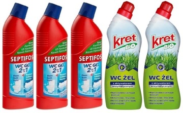 EKOLOGICZNY KRET BIO ŻEL WC 750 + SEPTIFOS WC 750m