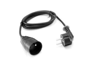 Przedłużacz pojedyńczy PS-171/2,0m (3x1,5) POLSKI uziemienie , gruby kabel