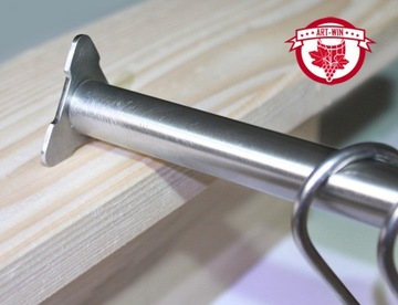 Kij do wędzarni wędzarniczy rura 20 nierdzewna wędzarnia na Haki 10cm