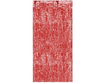 Imprezowa KURTYNA party 90cm/250cm CZERWONA