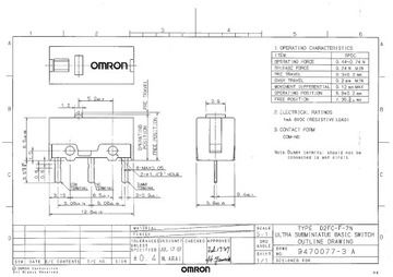 Przycisk myszki mikrostyk Omron D2FC-F-K(50M)