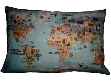 PODUSZKA EDUKACYJNA ZWIERZĘTA ŚWIATA