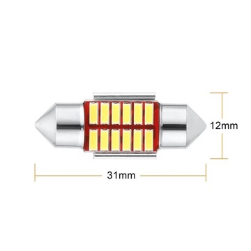 СВЕТОДИОДНАЯ ЛАМПА 12 SMD 4014 C5W C10W C18W CANBUS 31мм