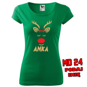 Рождественская футболка Дед Мороз подарок Олень XXL