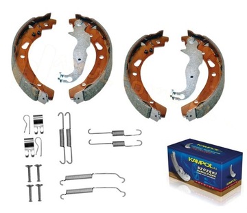 SZCZĘKI HAMULCOWE + ZESTAW MONTAŻOWY sprężynki FORD FIESTA VI VII mk6 mk7
