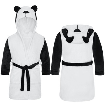 Szlafrok Dziecięcy Miękki Ciepły Panda
