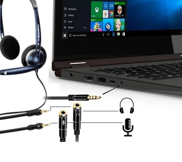 Кабель-переходник с 4-контактным разъемом Mini Jack НАУШНИКИ МИКРОФОН