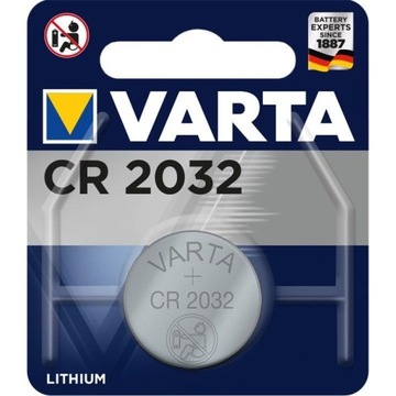 Bateria guzikowa Varta CR 2032, litowa 3V