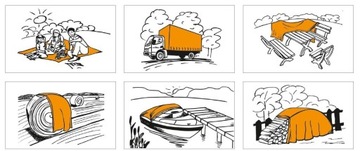 Плотный брезент толщиной 4х5м - для крыши, прицепа.