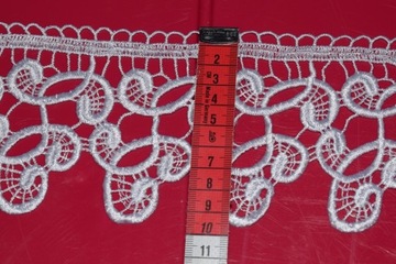 GIPIURA gipiura KORONKA 7 cm 8 cm BIAŁA wzór 49