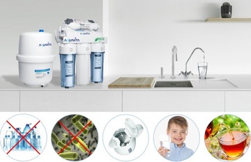 FILTR WODY ODWRÓCONA OSMOZA RO7 JONIZATOR WKŁADY