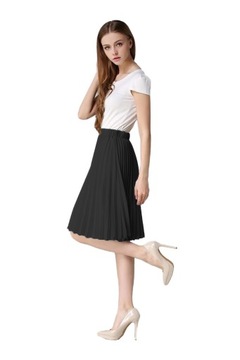 ЖЕНСКАЯ ПЛИССИРОВАННАЯ ЮБКА-МИДИ НА РЕЗИНКЕ, ЦВЕТА