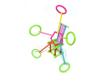 Блоки Соломинки Строительные Палочки 744 элемента