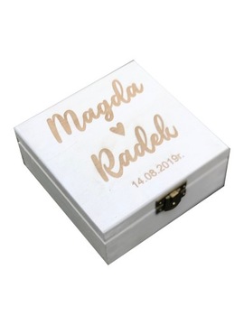 ДЕРЕВЯННАЯ ШКАТУЛКА ДЛЯ КОНВЕРТОВ И НАБОРА ОБРУЧАЛЬНЫХ КОЛЬЦ