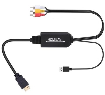 KONWERTER HDMI do AV CINCH CVBS EURO KOMPOZYTOWE