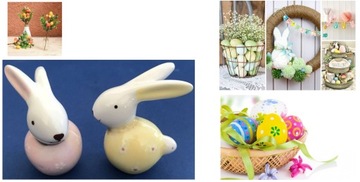 FIGURKA CERAMICZNA KRÓLICZEK ZAJĄCZEK WIELKANOC