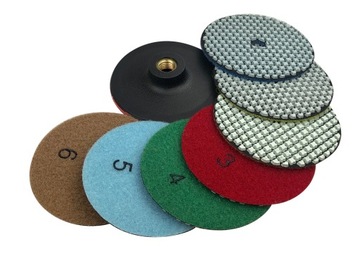 KPL 7 ПОЛИРОВАЛЬНЫЙ ДИСК ДЛЯ ГРАНИТА #50 - 3000 + РУЧКА M14