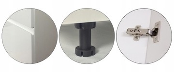 ASPEN D30-L Кухонный шкаф 30 ниж, ЛЕВЫЙ, белый глянец