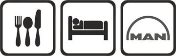 naklejka eat sleep MAN