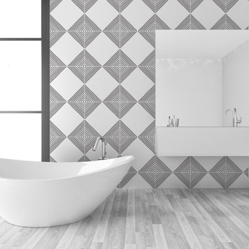 Трафарет для рисования TILES многоразовый 10х10см с геометрическим узором MAIOR