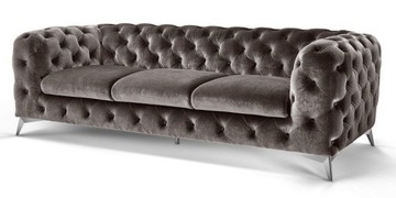 KANAPA Sofa 3 Osobowa Duża STYL GLAMOUR Pikowana