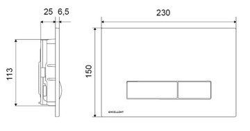 ОТЛИЧНАЯ КОРПУС УНИТАЗА ВСТРАИВАННОГО МОНТАЖА SHIRO + КНОПКА