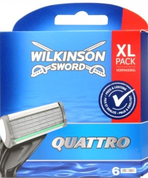 Wilkinson Sword Quattro 6x wkłady ostrza nożyki do maszynki