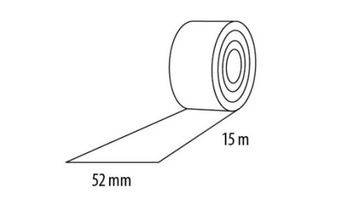 CEZAR Лента напольная самоклеящаяся ПВХ 52мм 15м Черная
