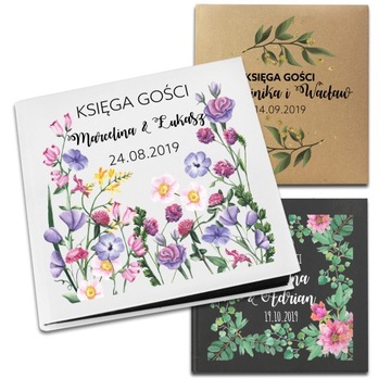 RUSTYKALNA KSIĘGA GOŚCI ALBUM WESELE ŚLUB 3 KOLORY