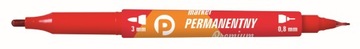 TETIS MARKER PERMANENTNY DWUSTRONNY 2 W1 CZERWONY