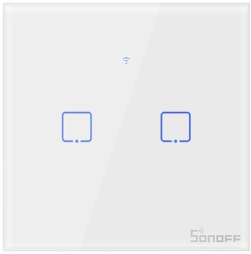 SONOFF T1 2C WŁĄCZNIK WIFI+RF433 NOWY MODEL BIAŁY