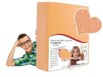 PRZEŚCIERADŁO POMARAŃCZOWE 100/200 FROTTOWE