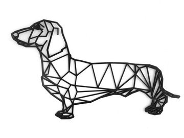 Dekoracja geometryczna 3D Pies Jamnik XL