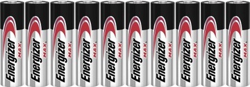 10x Bateria ENERGIZER Max LR6 AA R6 E91 1,5V