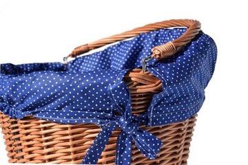 Корзина для велосипеда Плетеная корзина для велосипеда с отделкой