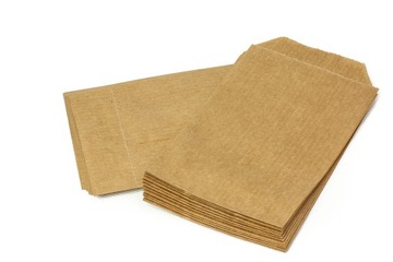 Torebka płaska szara papierowa 7x11 1000 szt.