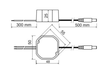 БЛОК ПИТАНИЯ СВЕТОДИОДНЫХ ДОМОТЕЛЕНОВ ШИФРОВАТЕЛЬ 12В/1А