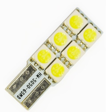 Postojówka LED W5W 6 SMD CAN BUS T10 jednostronna