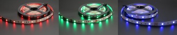 СВЕТОДИОДНАЯ ЛЕНТА 12В 5050 30LED IP20 RGB МНОГОЦВЕТНАЯ 1mb