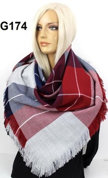 ШАРФ ЖЕНСКИЙ ПЛОТНЫЙ ЗИМНИЙ, ЧЕРНЫЙ, СЕРЫЙ, PL