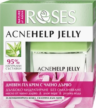 Krem przeciwtrądzikowy w żelu Aloes i Róża 50ML
