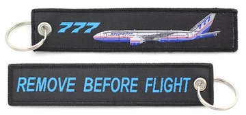 Тканый брелок Boeing 777 REMOVE BEFORE FLIGHT