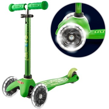 СКУТЕР MINI MICRO DELUXE С ЗЕЛЕНЫМ СВЕТОДИОДОМ