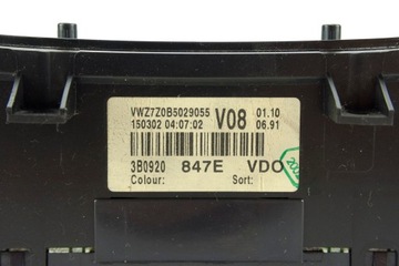 VW PASSAT B5 FL ЧАСЫ СЧЕТЧИК ЕВРОПА 3B0920847B