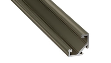 Profil aluminiowy LED narożnikowy 45 stopni Inox 2m typ C LUMINES do taśm