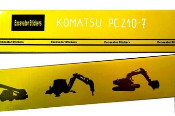 NAKLEJKI KOMATSU PC210-7 KOMPLET